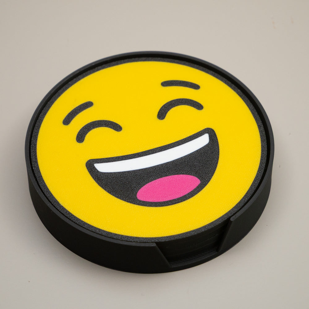 Smiley Face Coasters - Set of 4 or 8