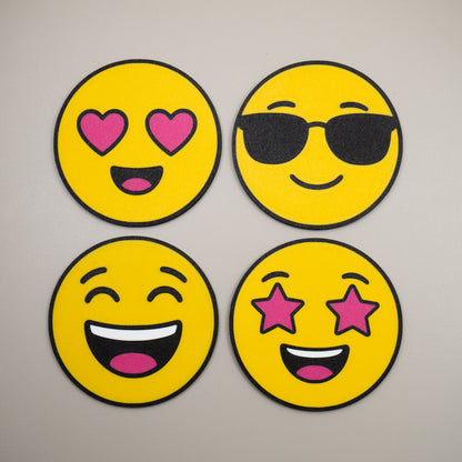 Smiley Face Coasters - Set of 4 or 8
