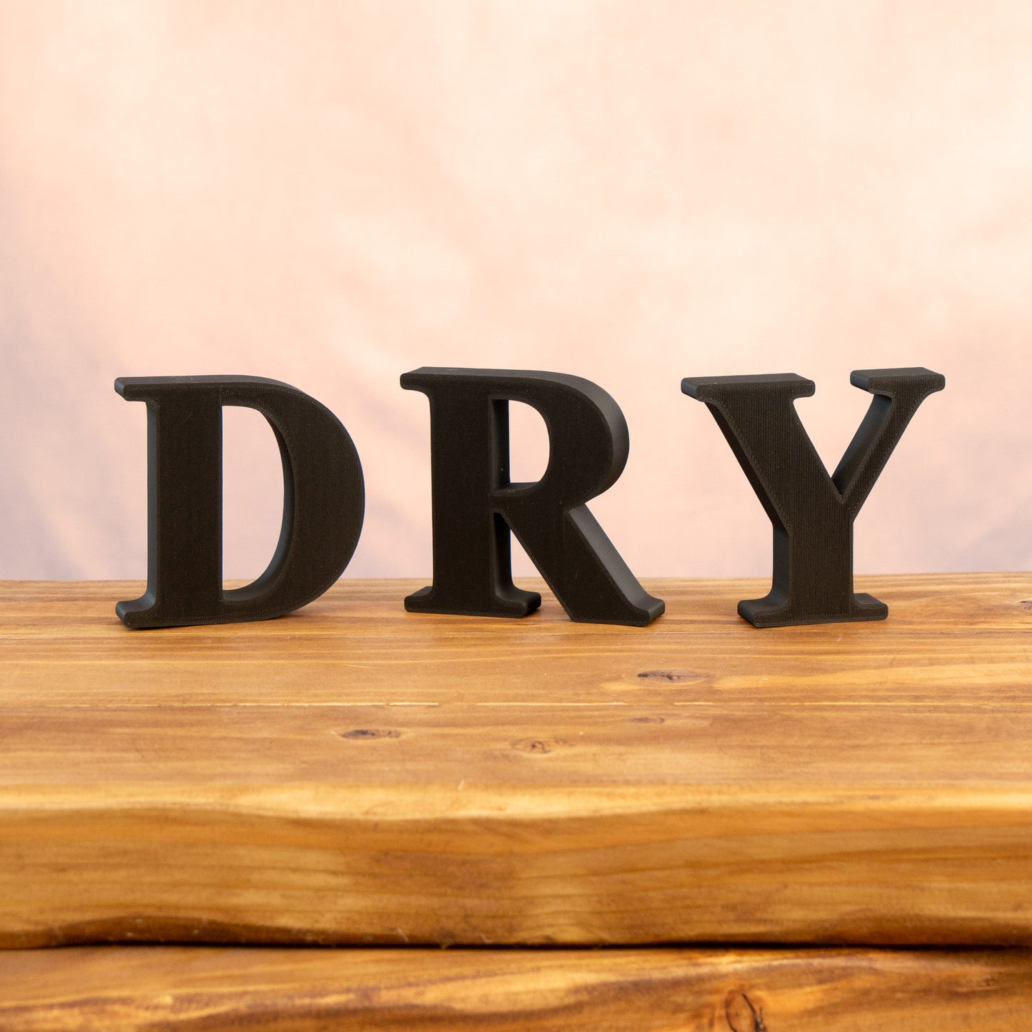 Wash & Dry - Decorative Letter Ornaments - Serif Font - Utility Room Decor - Vantage 3D Prints