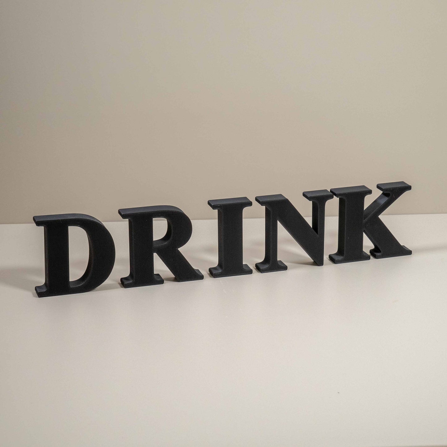 Food & Drink Decorative Letter Ornament: 3D Word Kitchen Home Decor