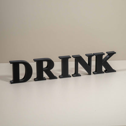 Food & Drink Decorative Letter Ornament: 3D Word Kitchen Home Decor