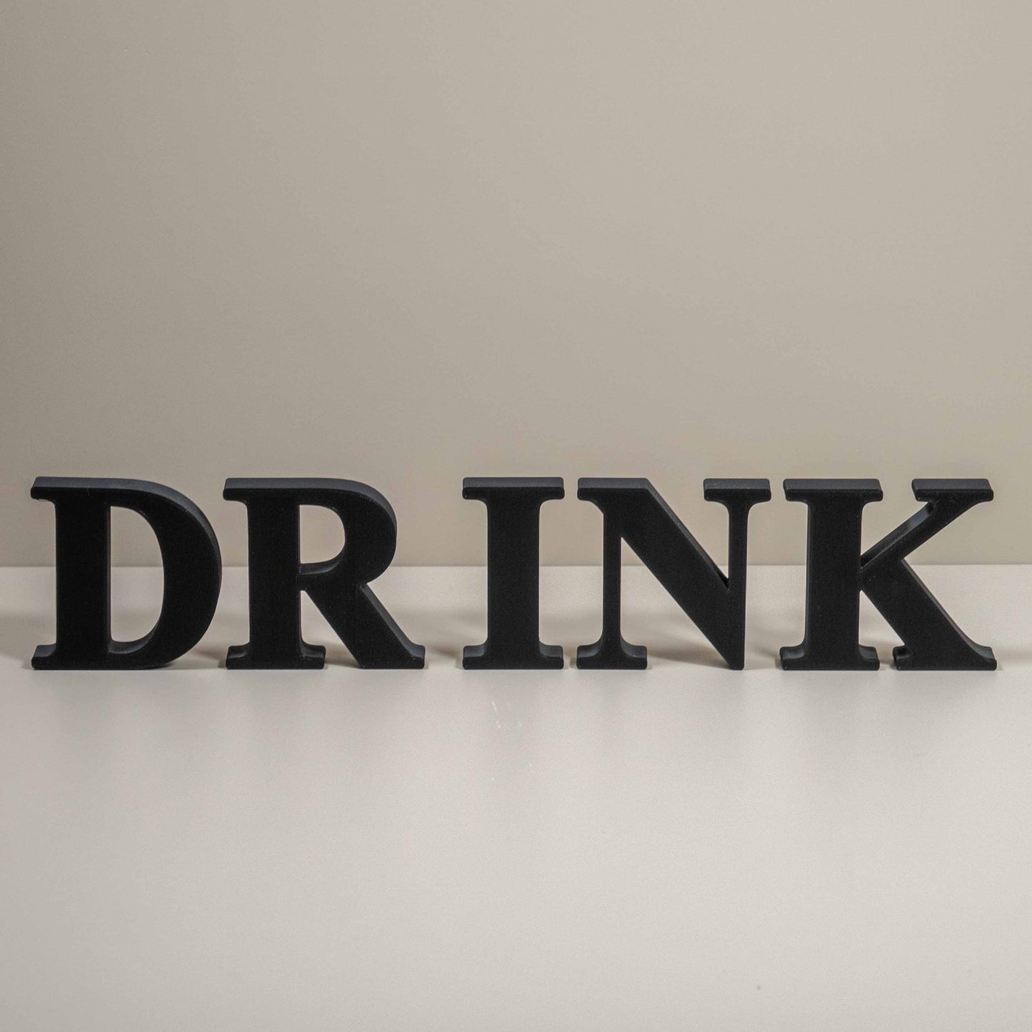 Food & Drink Decorative Letter Ornament: 3D Word Kitchen Home Decor
