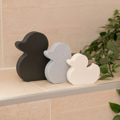 Freestanding Ducks - Black, Grey, White - Bathroom Ornaments - Set of 3 - Vantage 3D Prints
