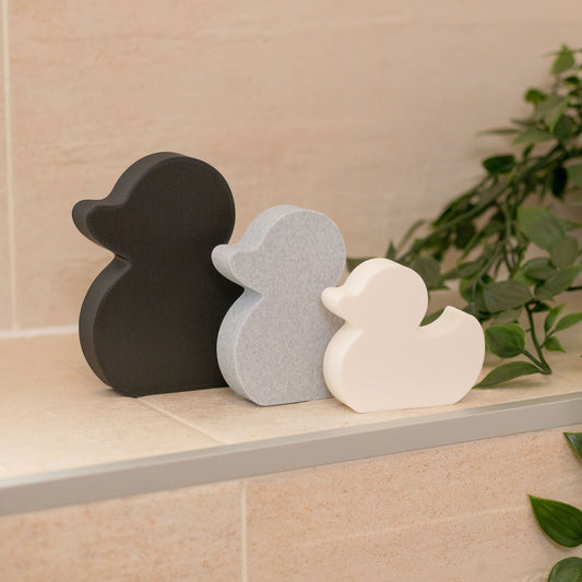 Freestanding Ducks - Black, Grey, White - Bathroom Ornaments - Set of 3 - Vantage 3D Prints