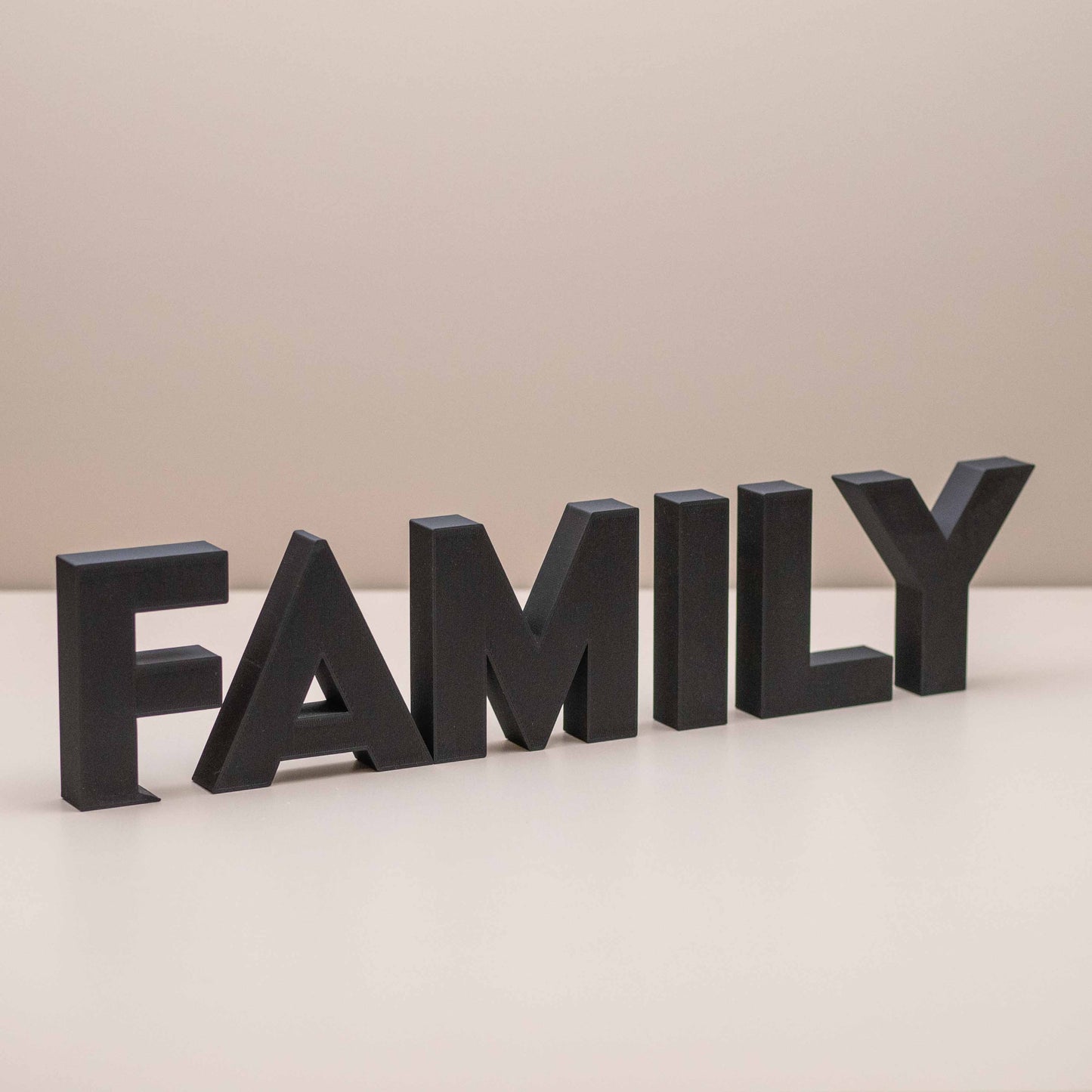 Family Decorative Letter Ornament: Word Home Decor Sign