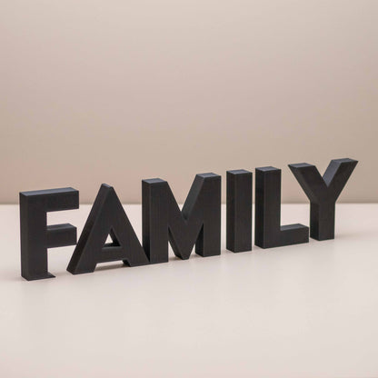 Family Decorative Letter Ornament: Word Home Decor Sign