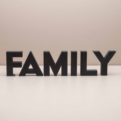 Family Decorative Letter Ornament: Word Home Decor Sign