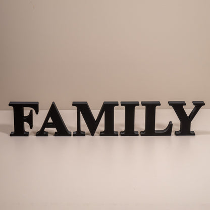 Family Decorative Letter Ornament: 3D Word Home Decor