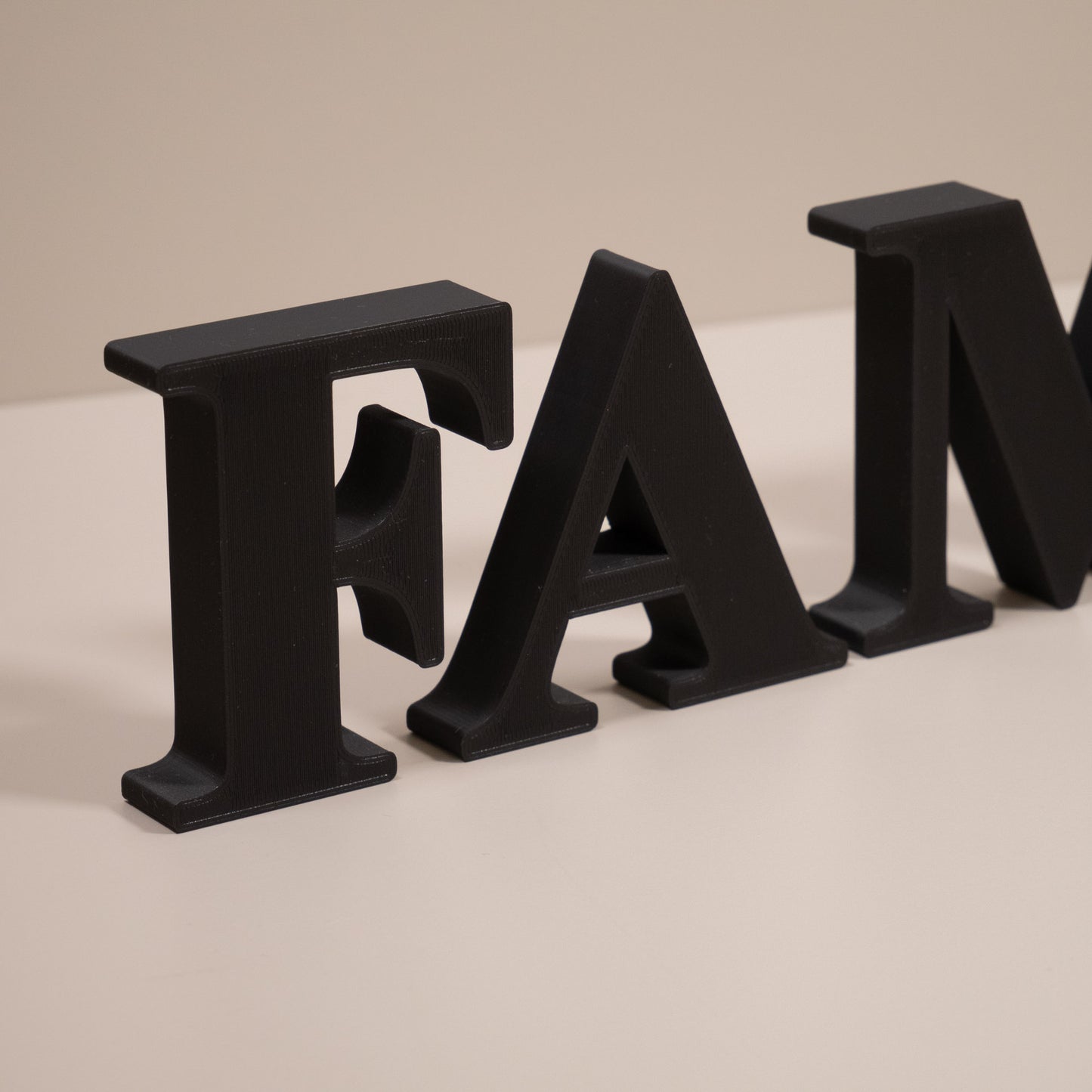 Family Decorative Letter Ornament: 3D Word Home Decor
