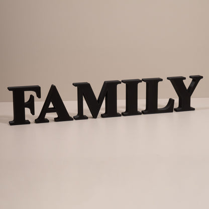 Family Decorative Letter Ornament: 3D Word Home Decor