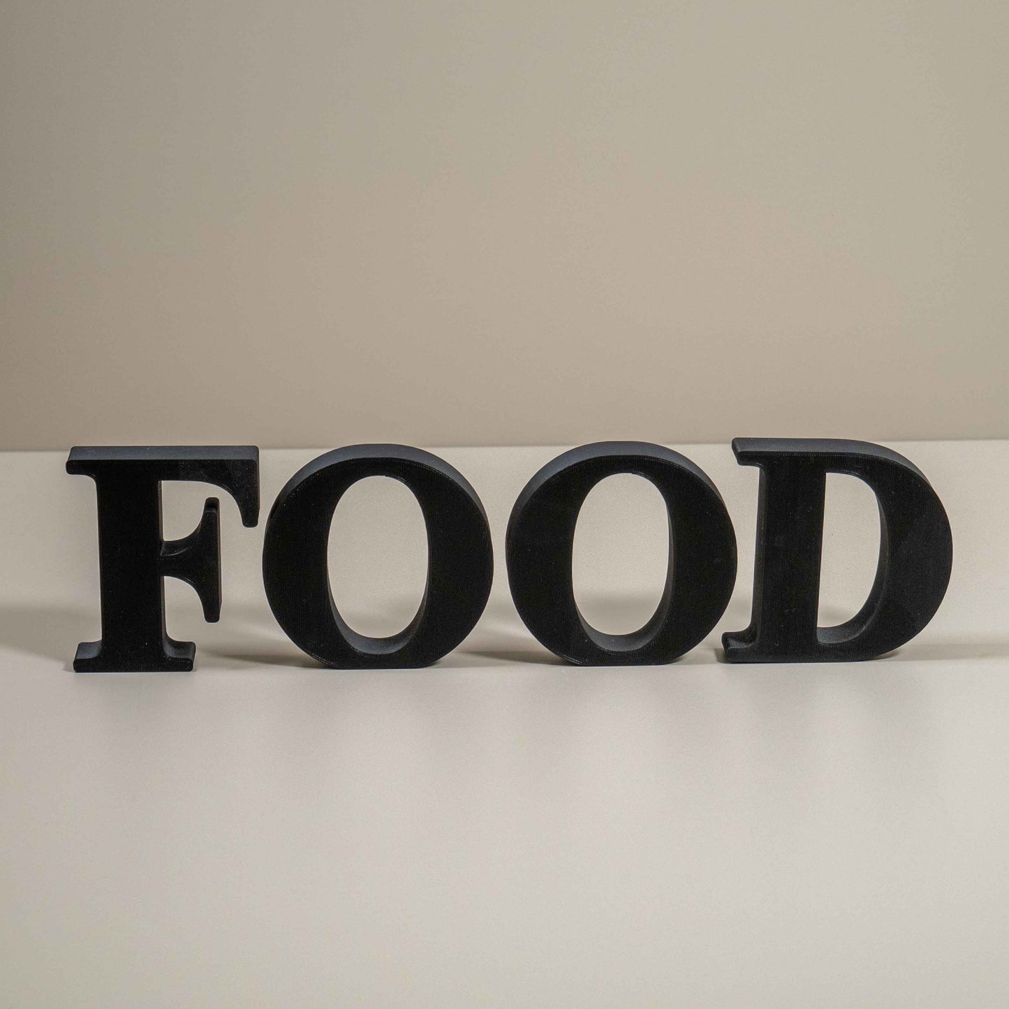 Food & Drink Decorative Letter Ornament: 3D Word Kitchen Home Decor