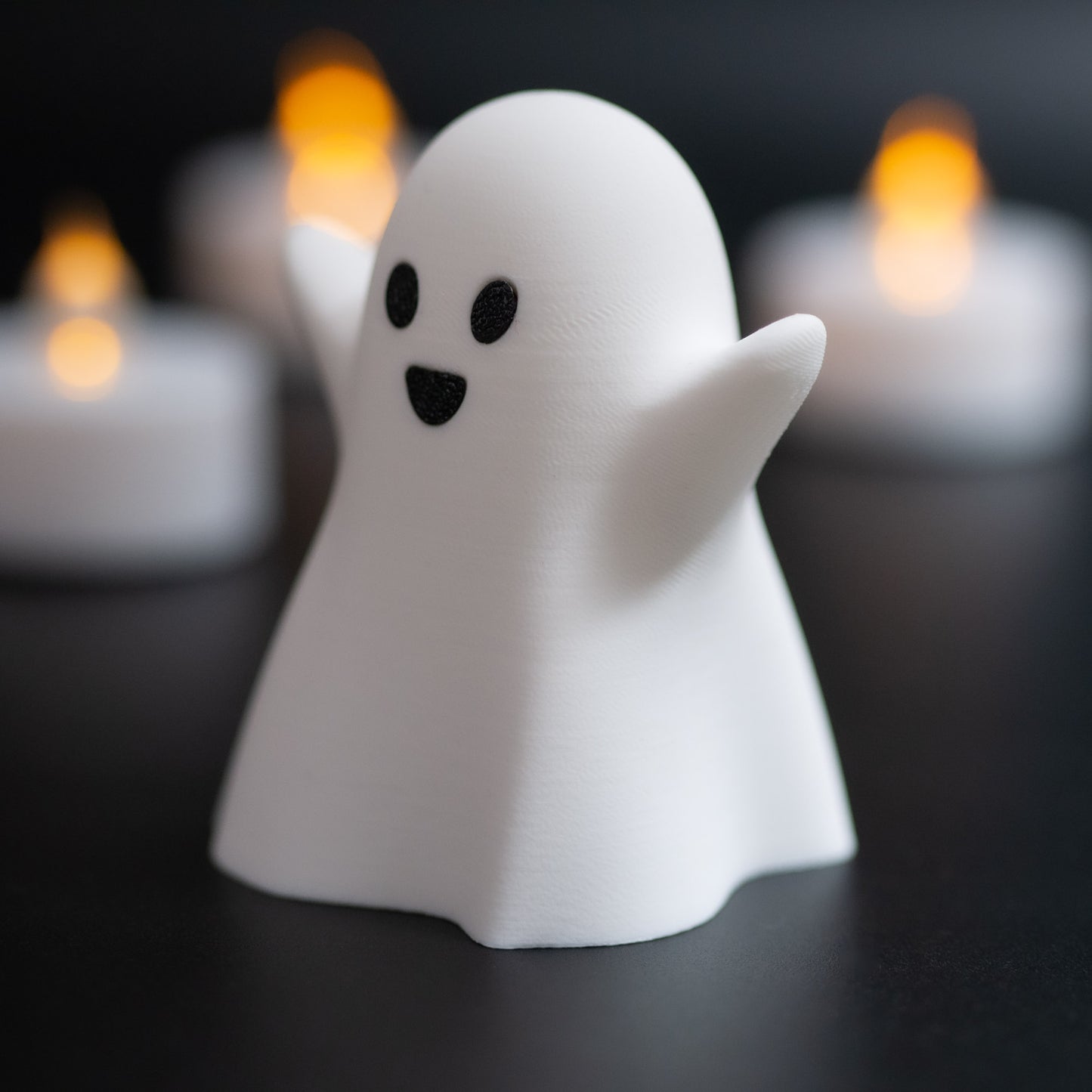 Spooky Cute Ghost – White Kawaii Style Ghost with Happy Face | Eco-Friendly Halloween Decoration