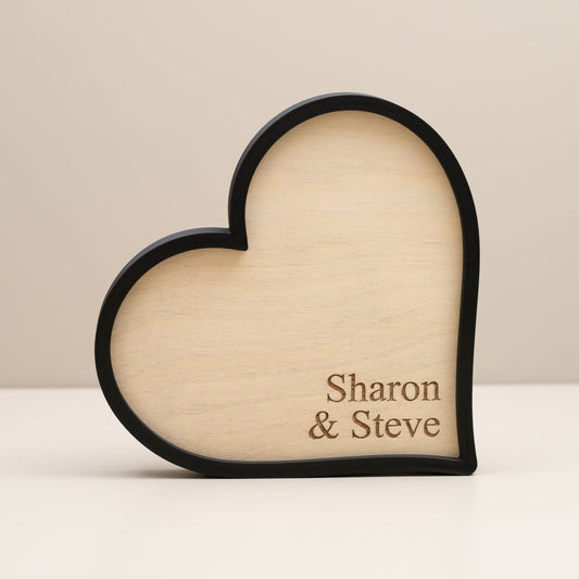 Personalised Names Heart Ornament: Unique Home Decor