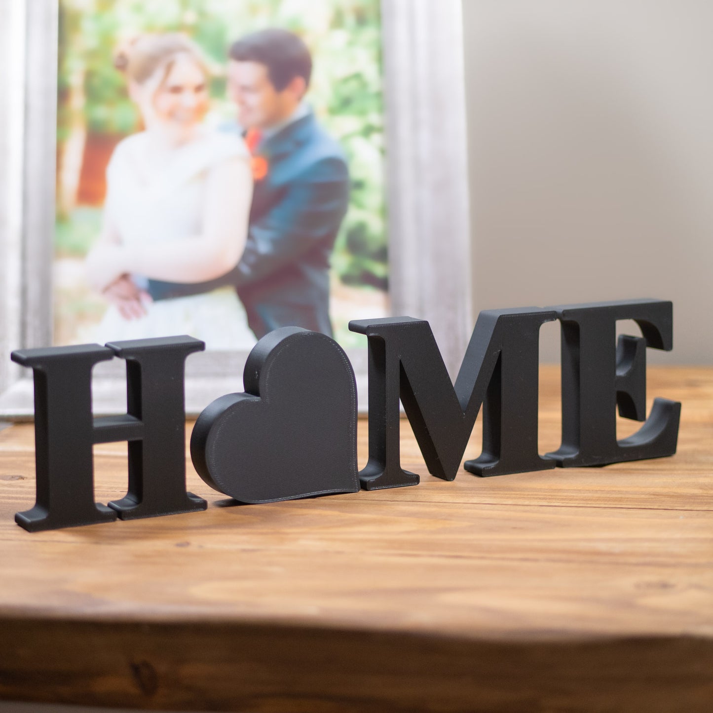 HOME with Love Heart - Decorative Letter Ornament - Serif Font