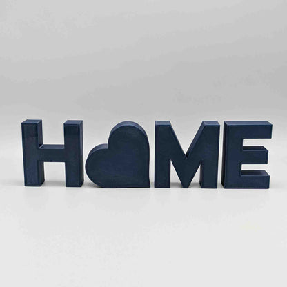 Home Decorative Letter Ornament With Love Heart - Black, White, Navy or Stone - Vantage 3D Prints