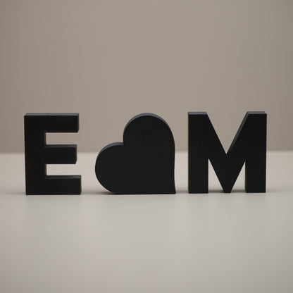 Personalised Decorative Letters - Initials Ornament with Heart