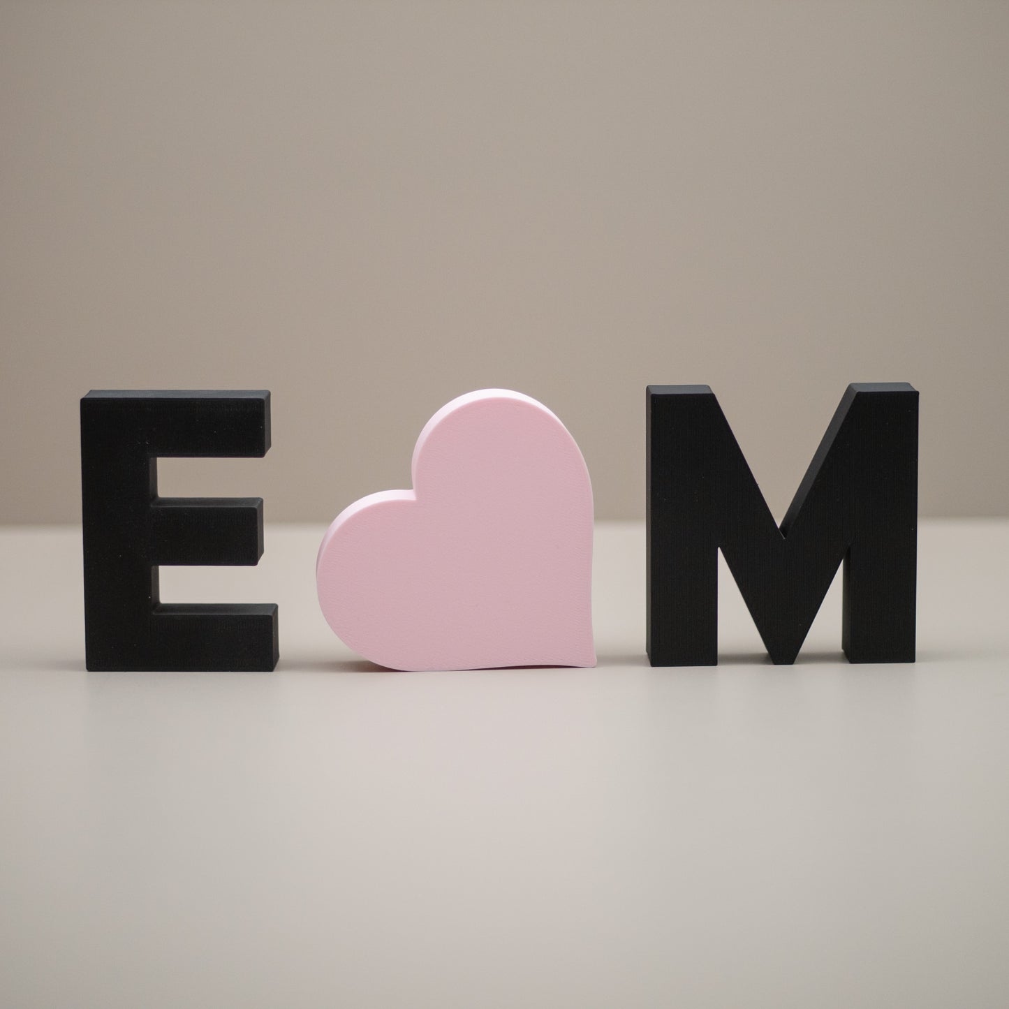 Personalised Decorative Letters - Initials Ornament with Heart