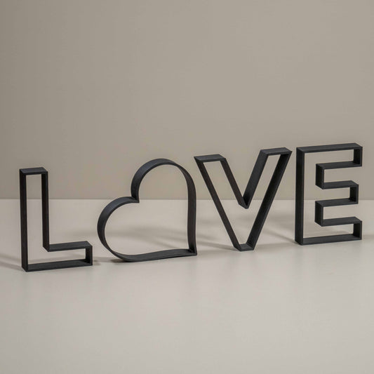 Love Decorative Letter Ornament With Heart: Word Outline Home Decor