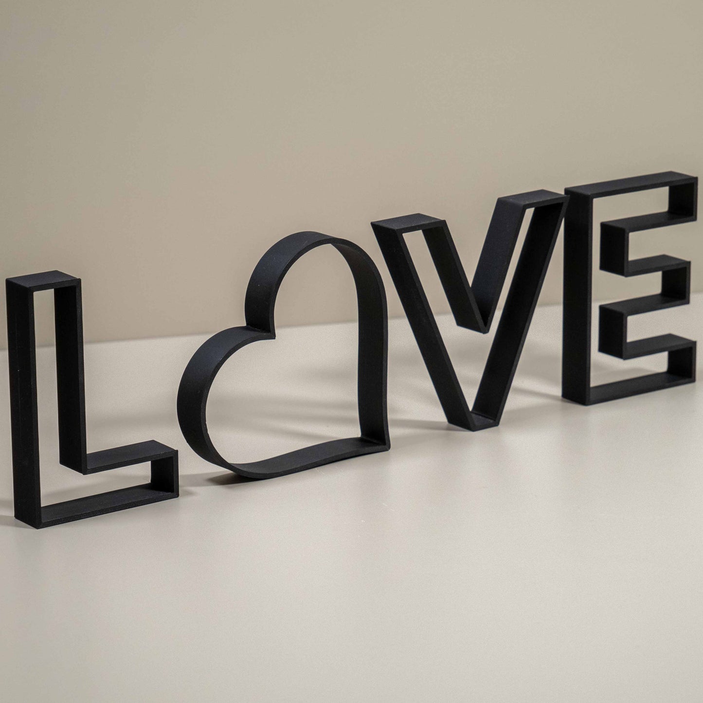 Home Decorative Letter Ornament With Love Heart: Word Outline Home Decor