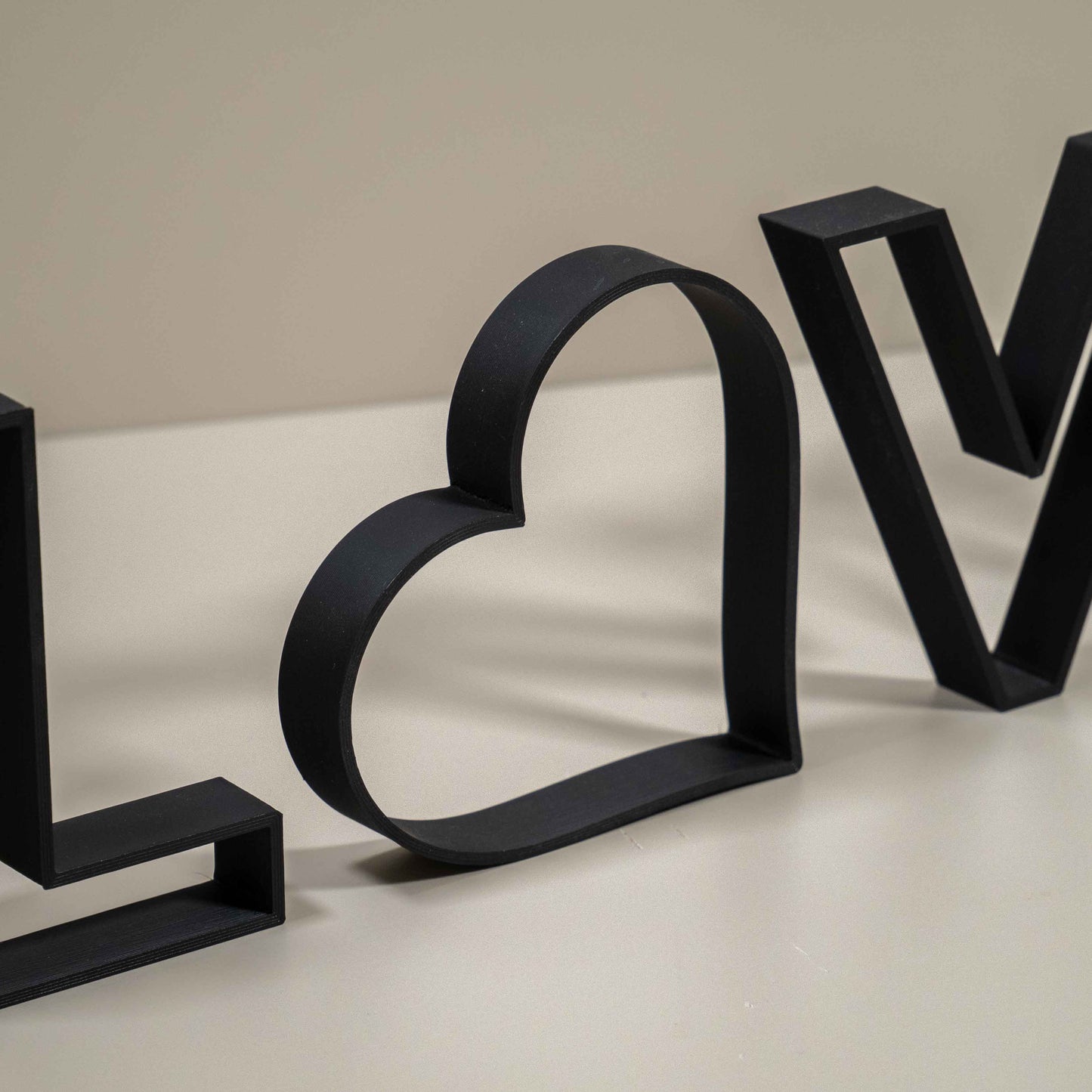 Home Decorative Letter Ornament With Love Heart: Word Outline Home Decor