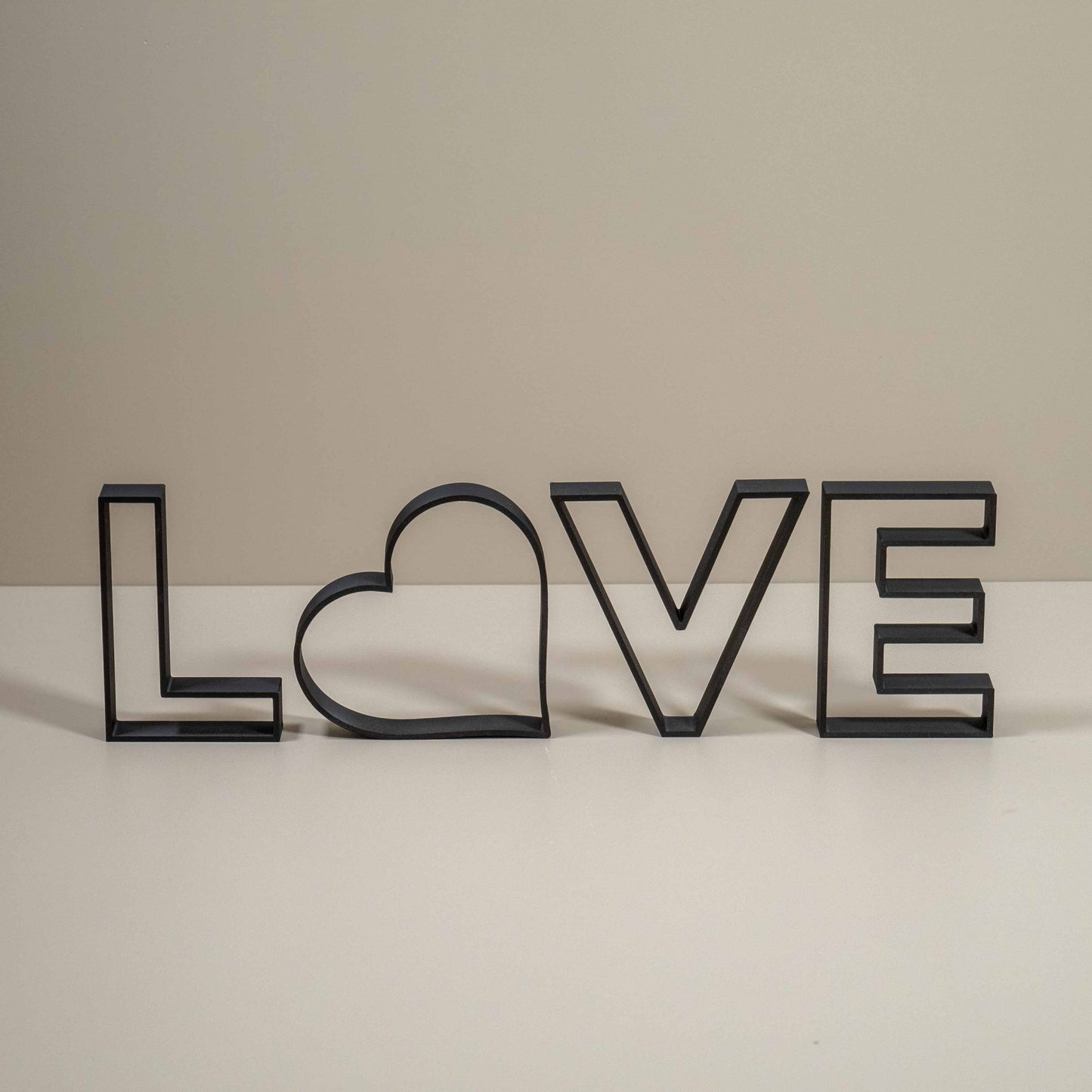 Home Decorative Letter Ornament With Love Heart: Word Outline Home Decor