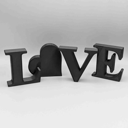 Love Decorative Letter Ornament With Love Heart - Serif Font - Vantage 3D Prints