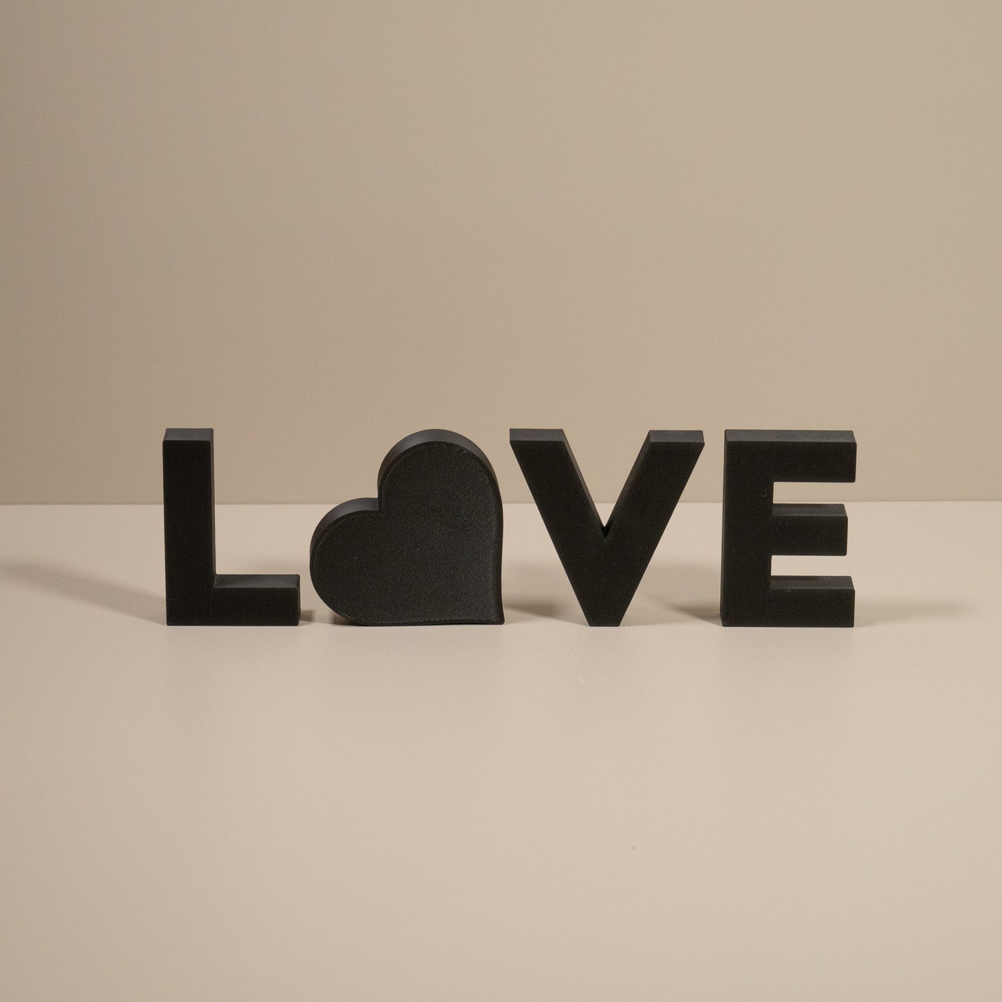Love Heart Home Decorative Letters Ornament - Black, White, Red or Stone