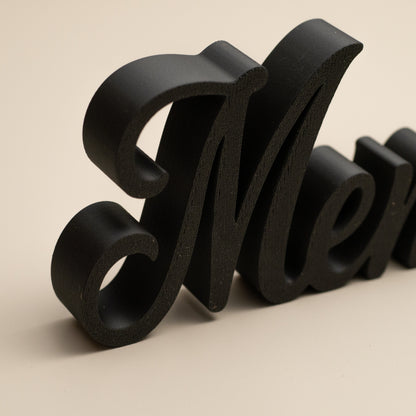 Memories Word Ornament – Freestanding Cursive Decor for Shelf, Mantel or Living Room Display