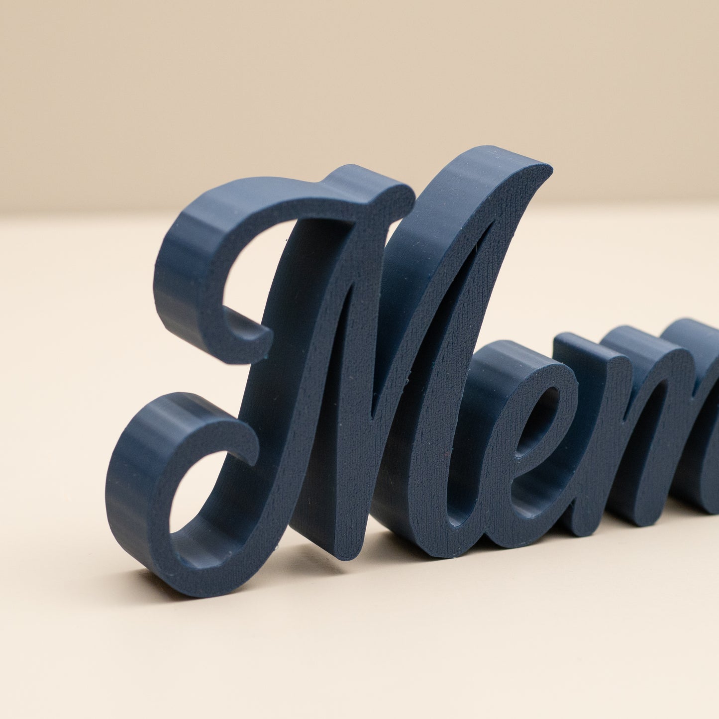 Memories Word Ornament – Freestanding Cursive Decor for Shelf, Mantel or Living Room Display