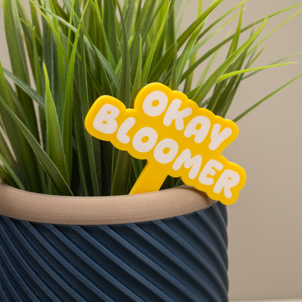 Plant Pot Signs - Funny Plant Markers - Colourful Bubble Planter Accessories