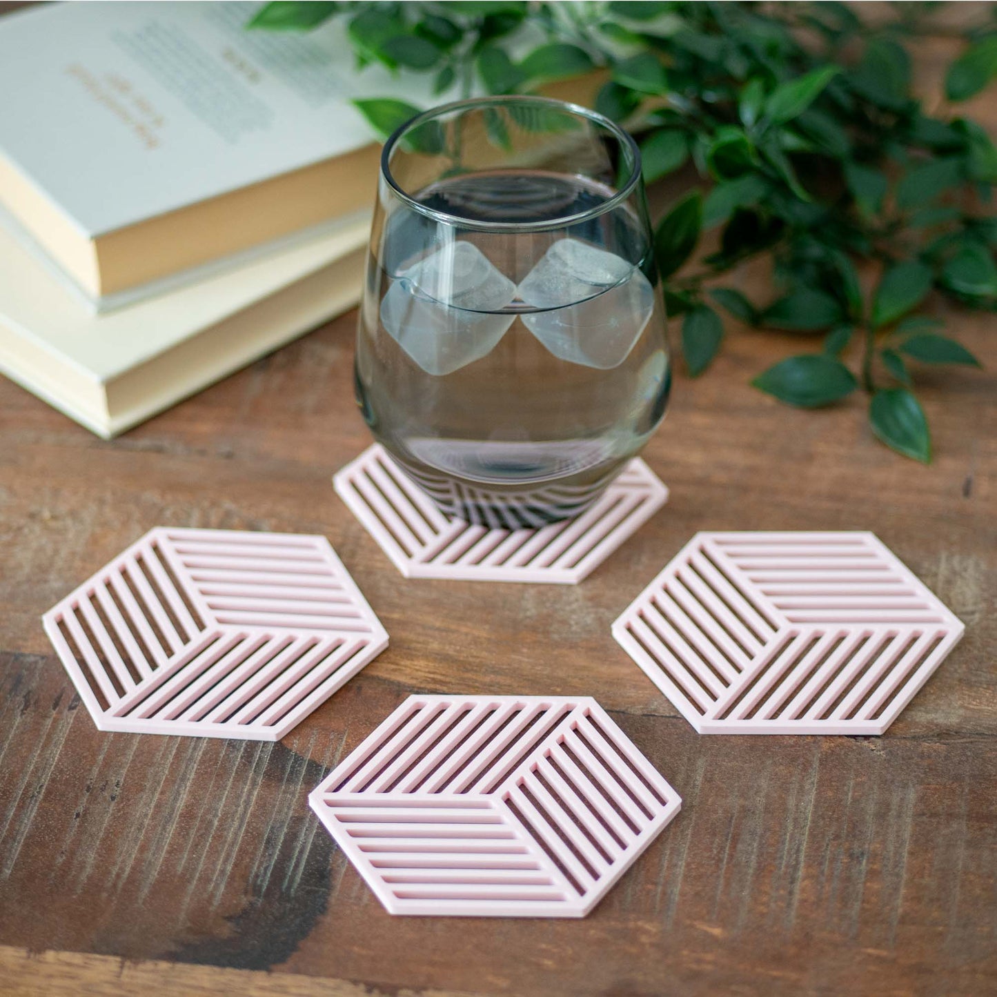 HOMEMADE - Geometric Cube Coasters - 4 or 8 pack - Various Colours Available