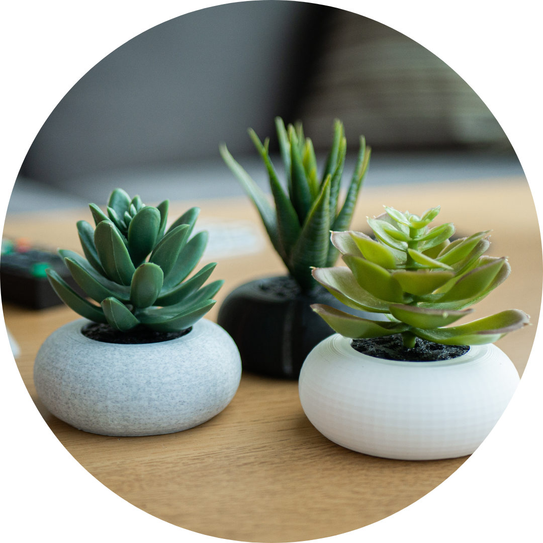 Round Pebble Succulent Planters - Vantage 3D Prints - 5 Star Review