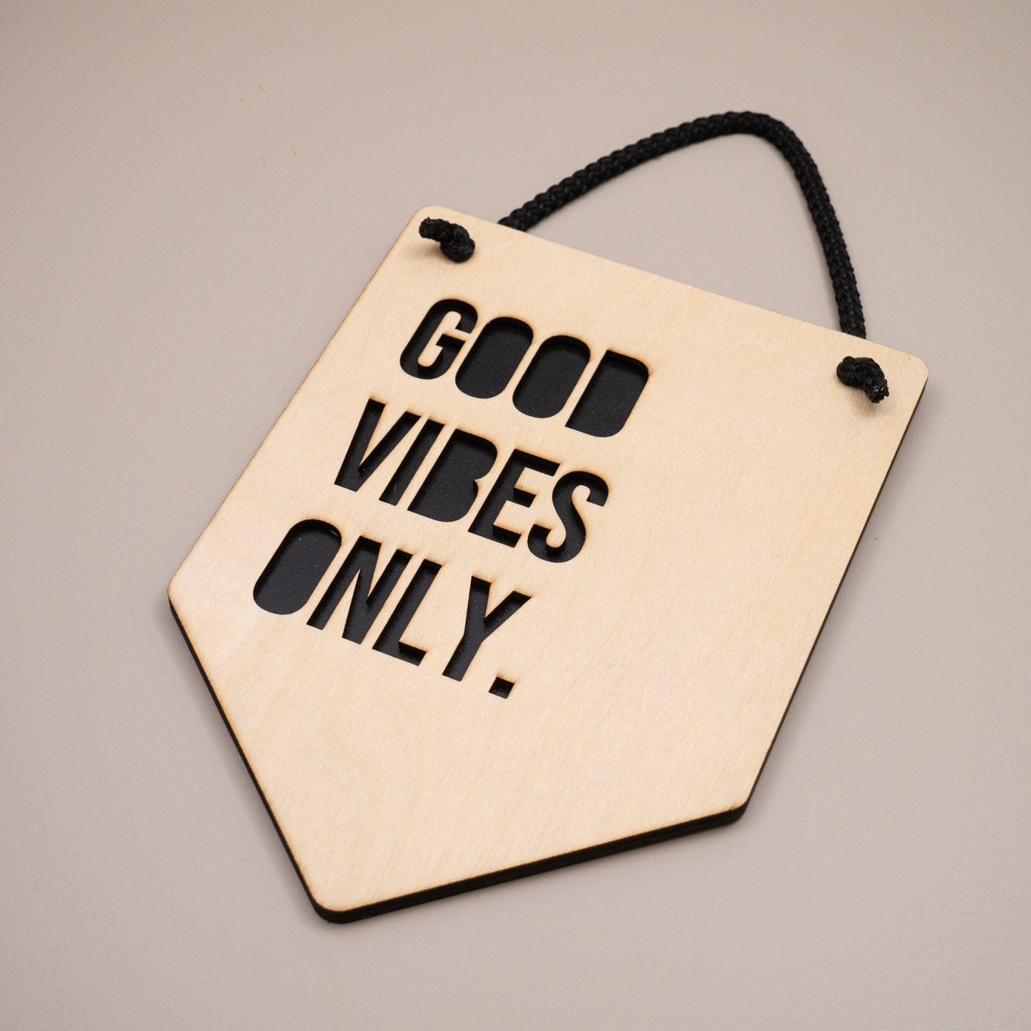 Good Vibes Only Wooden Wall Hanging Sign