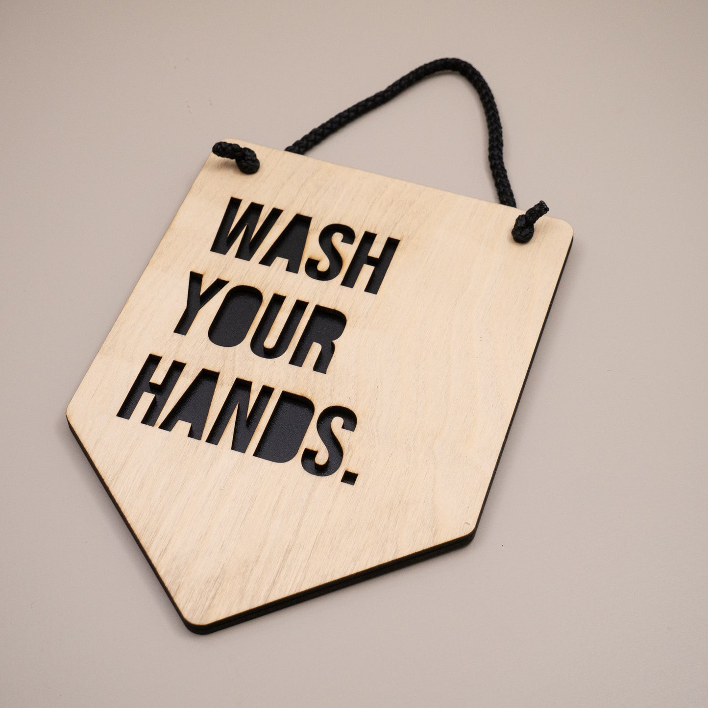 Wash Your Hands Wooden Wall Hanging Sign