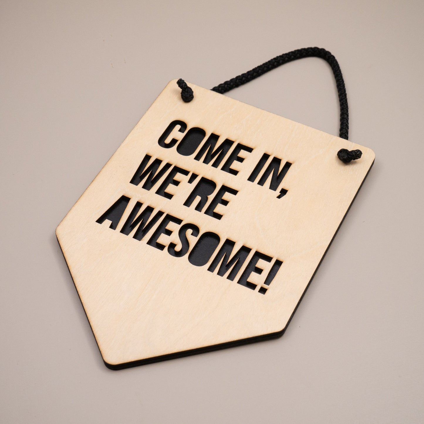 Come In We're Awesome Wooden Wall Hanging Sign