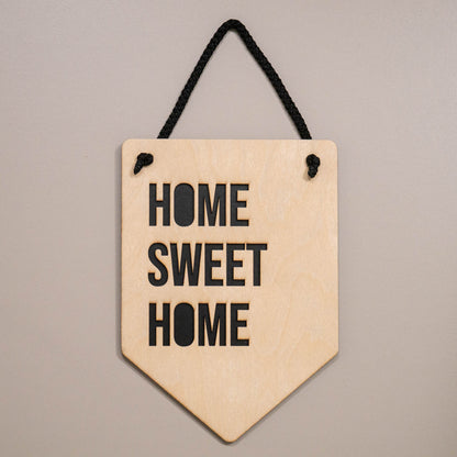 Home Sweet Home Wooden Wall Hanging Sign