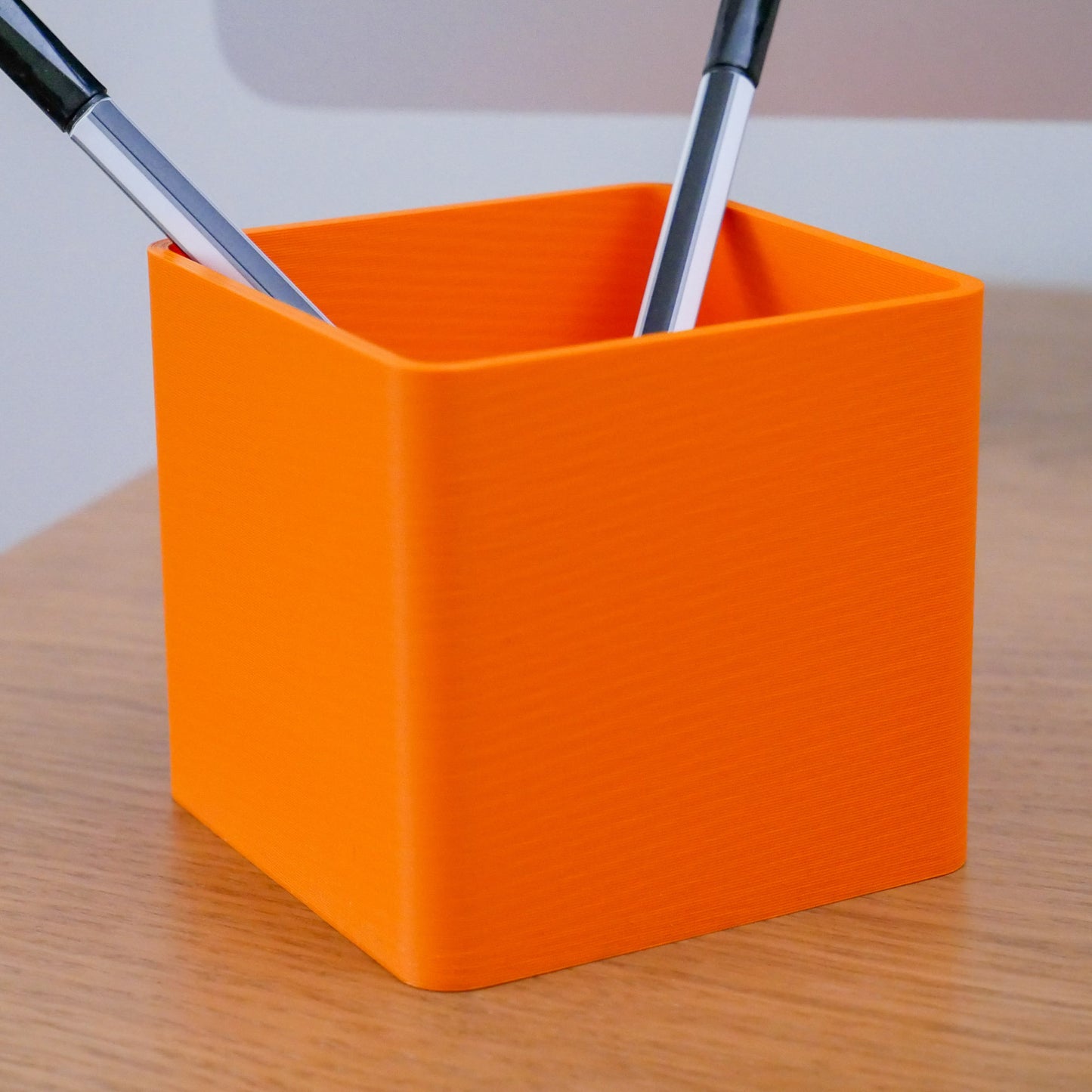 Orange Desk Organiser Accessories - Stationary Storage Set - Pen Pot, Sticky Note Tray, Pen Tray - Vantage 3D Prints