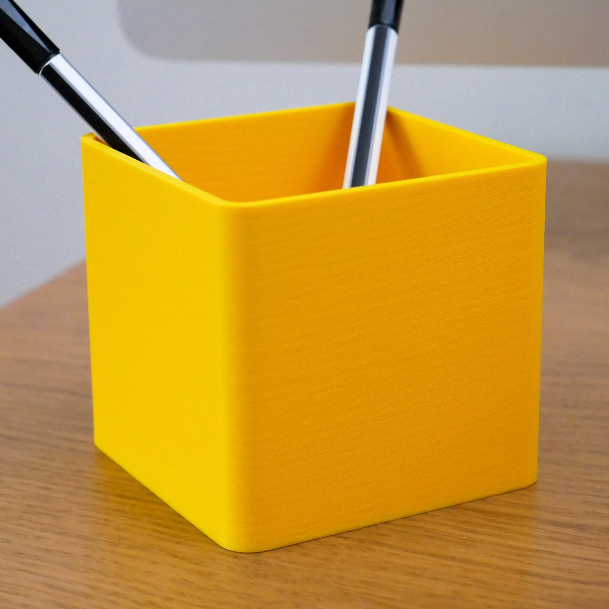 Yellow Desk Organiser Accessories - Stationary Storage Set - Pen Pot, Sticky Note Tray, Pen Tray - Vantage 3D Prints