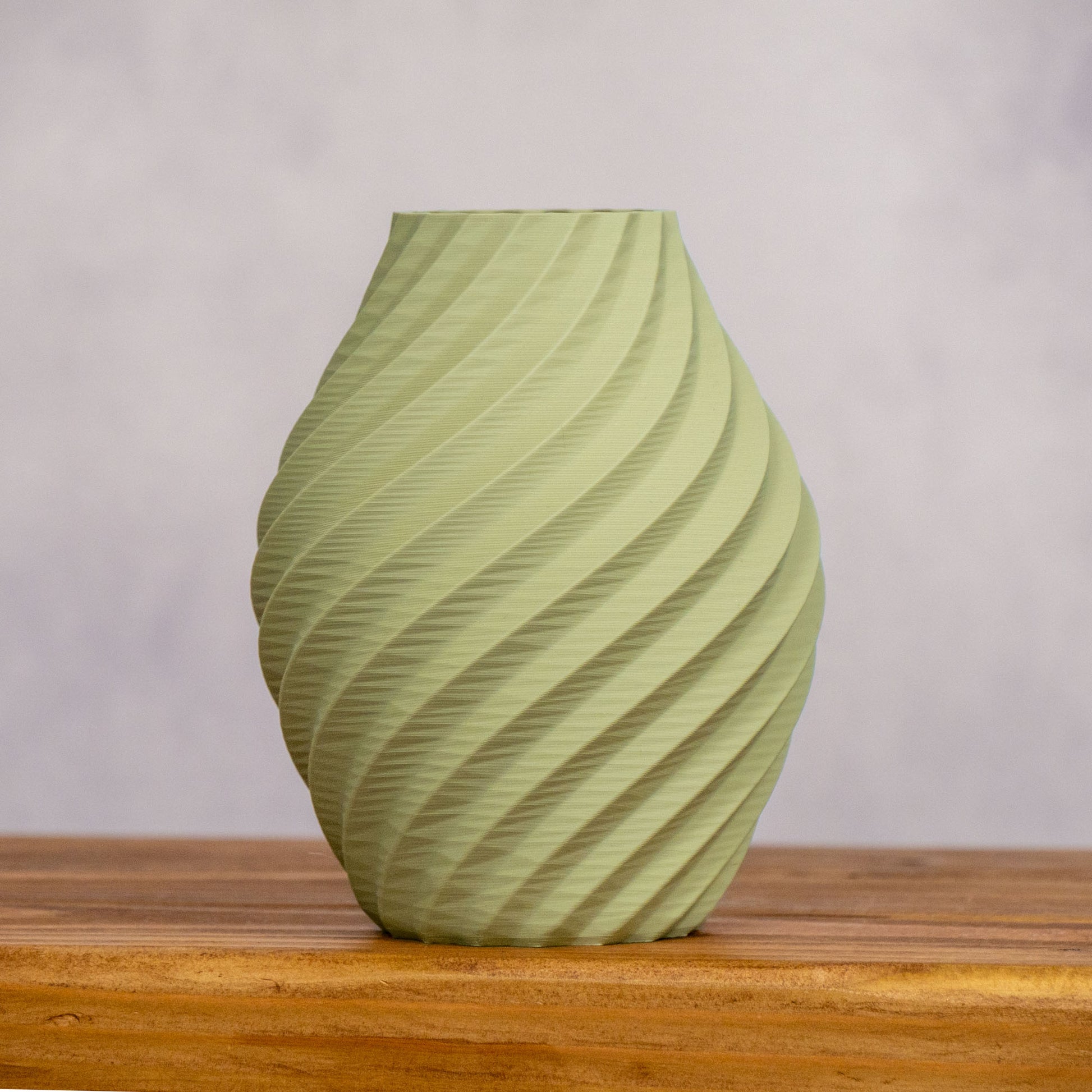 Desert Olive Vase - Swirl Effect  - Decorative 3D Print Ornament - Vantage 3D Prints
