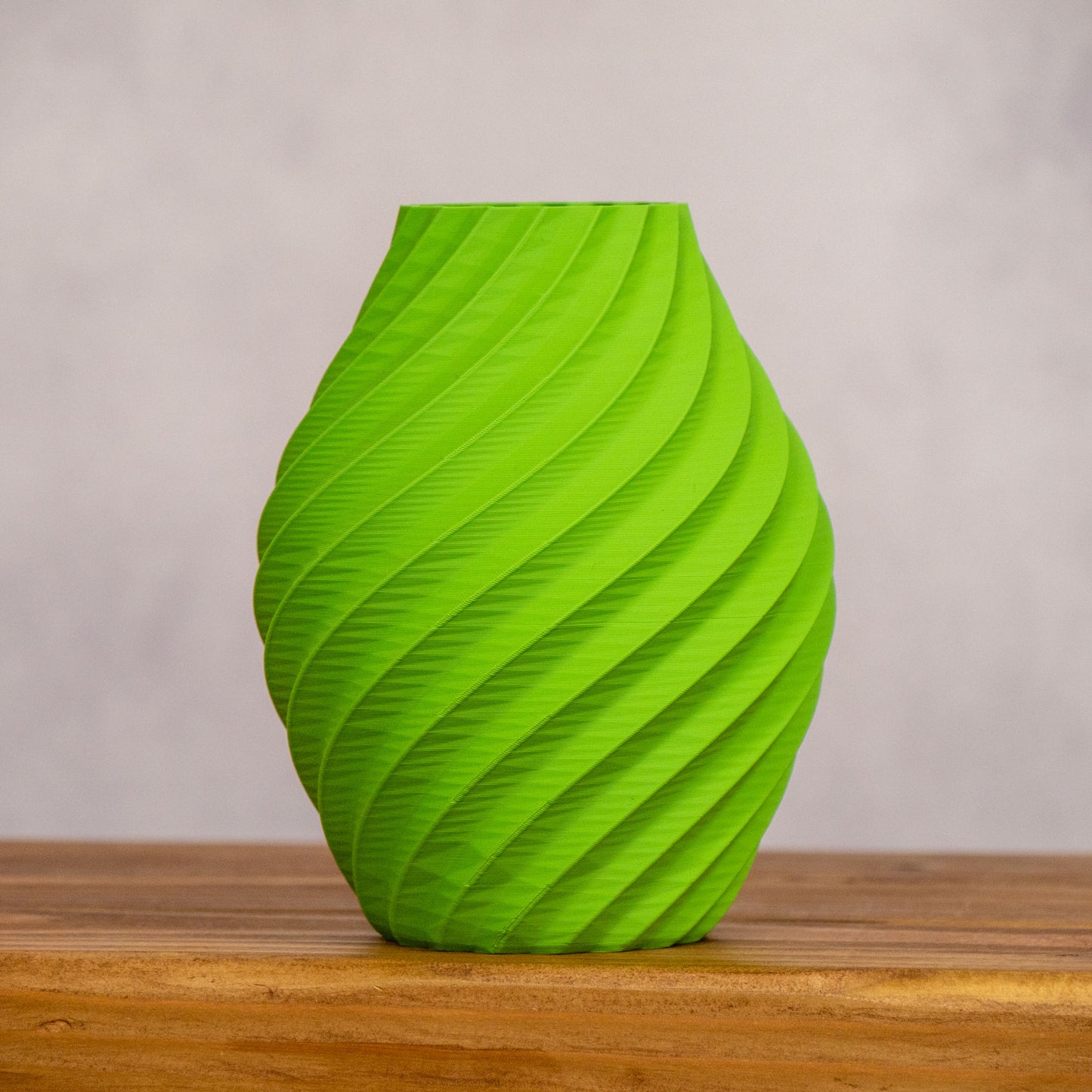 Black, Stone Effect Grey and Lime Green Swirl Decorative Ornament - Vantage 3D Prints