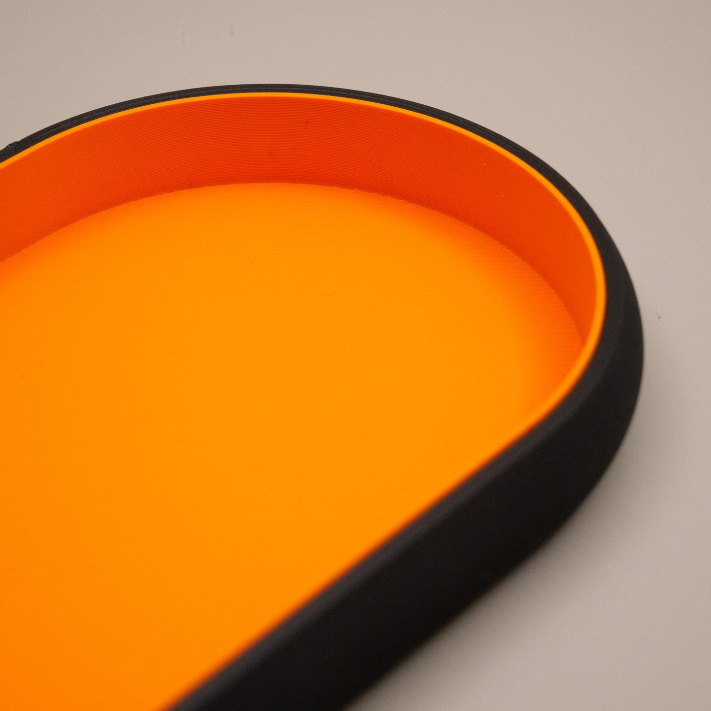 Oval Trinket Dish Key Tray: Two tone in black and bright colour combination