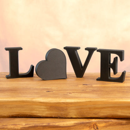 Love Decorative Letter Ornament With Love Heart - Serif Font - Vantage 3D Prints