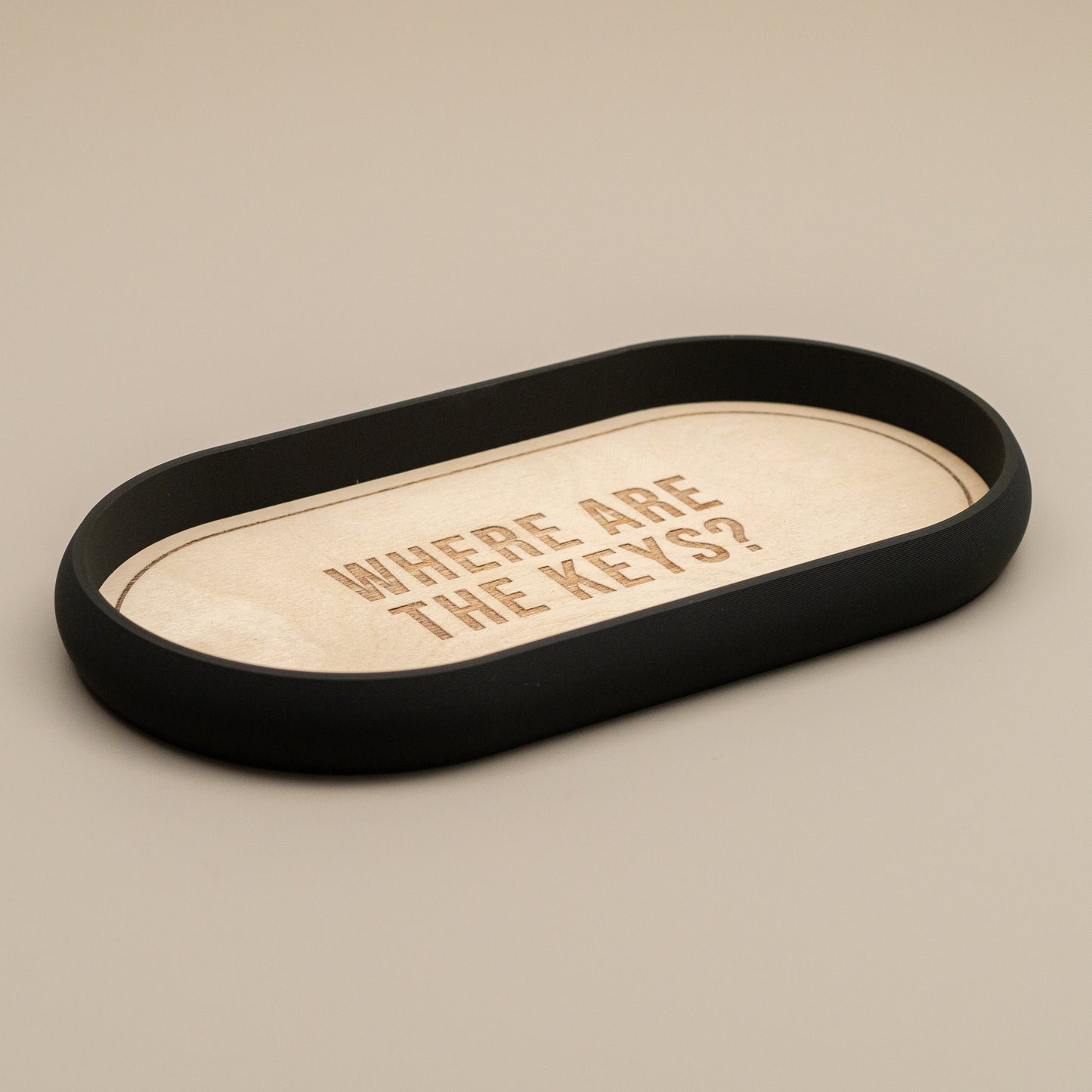 Oval Trinket Dish Key Tray: Industrial Style Home Decor