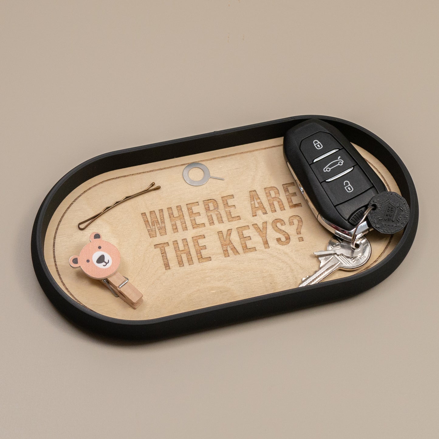 Oval Trinket Dish Key Tray: Industrial Style Home Decor