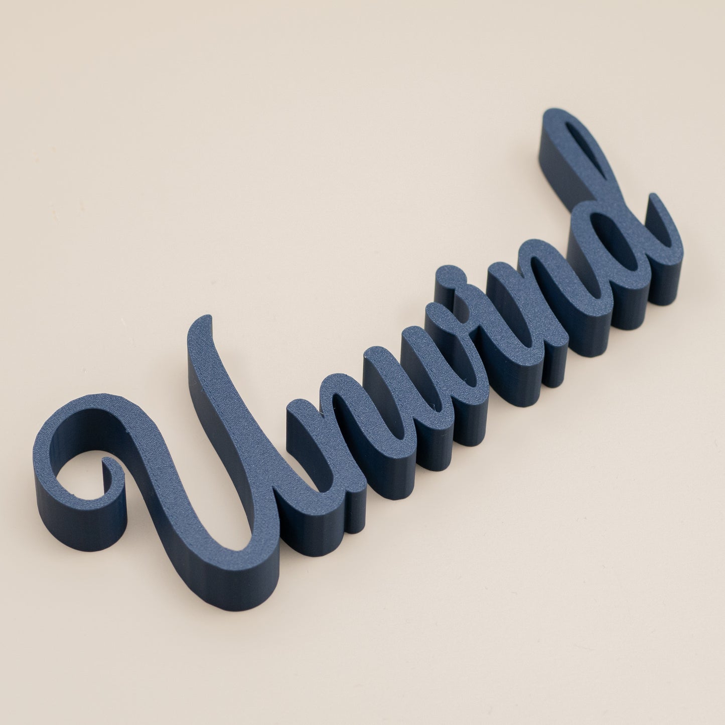 Unwind Word Ornament – Freestanding Cursive Decor for Shelf, Mantel or Living Room Display