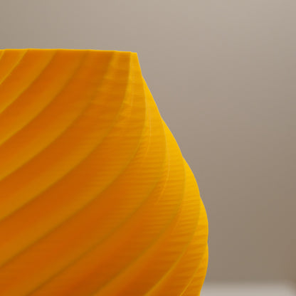 Black, Stone Effect Grey and Yellow Swirl Decorative Ornament