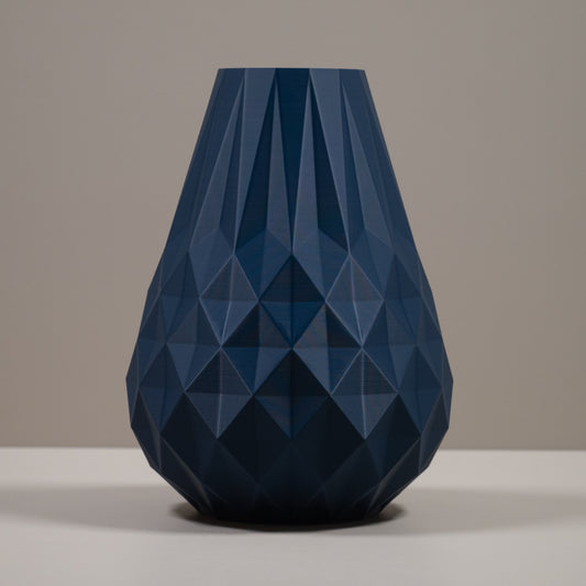 Diamond Decorative Vase Ornament - Navy Blue
