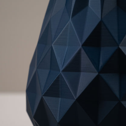 Diamond Decorative Vase Ornament - Navy Blue