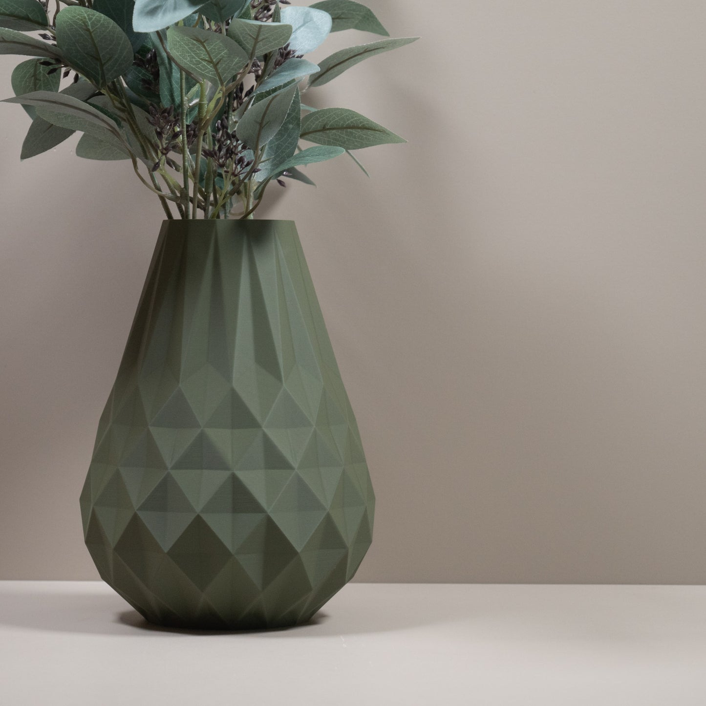 Olive Green Vase Diamond Decorative Ornament