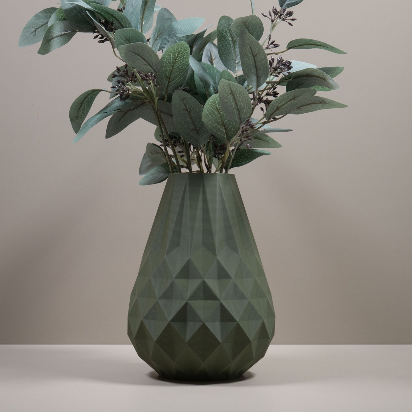 Olive Green Vase Diamond Decorative Ornament